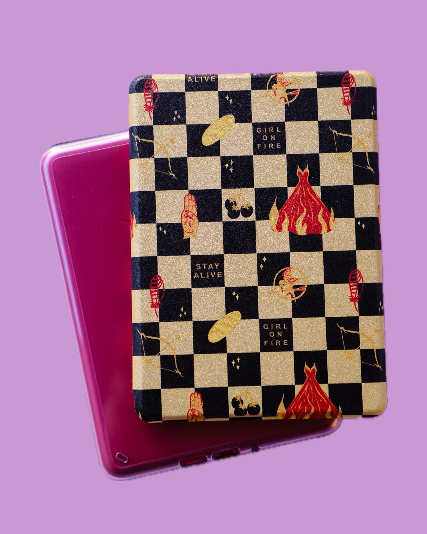 Girl On Fire Clear Back Kindle Case