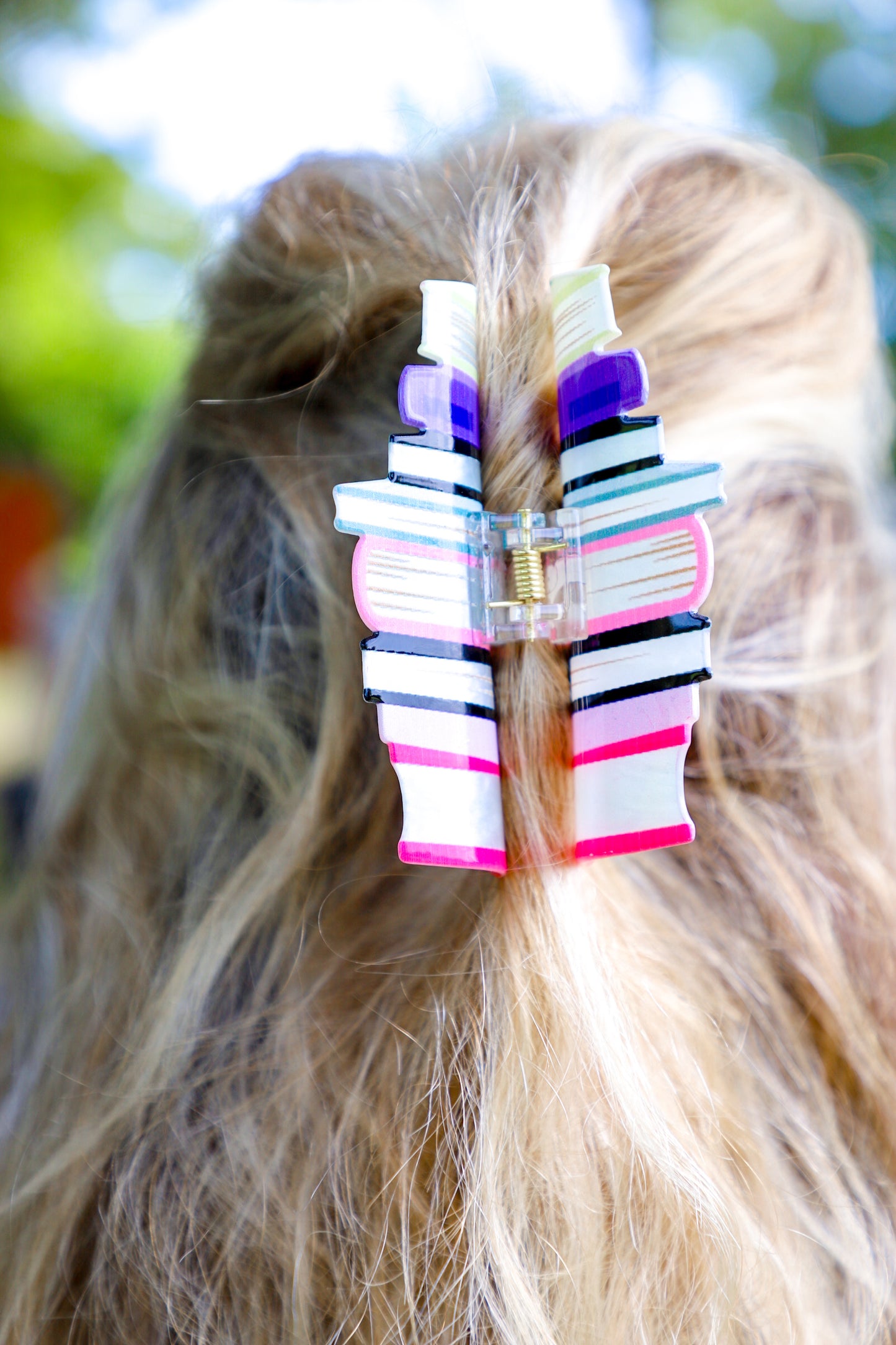 Book Stack Hair Claw