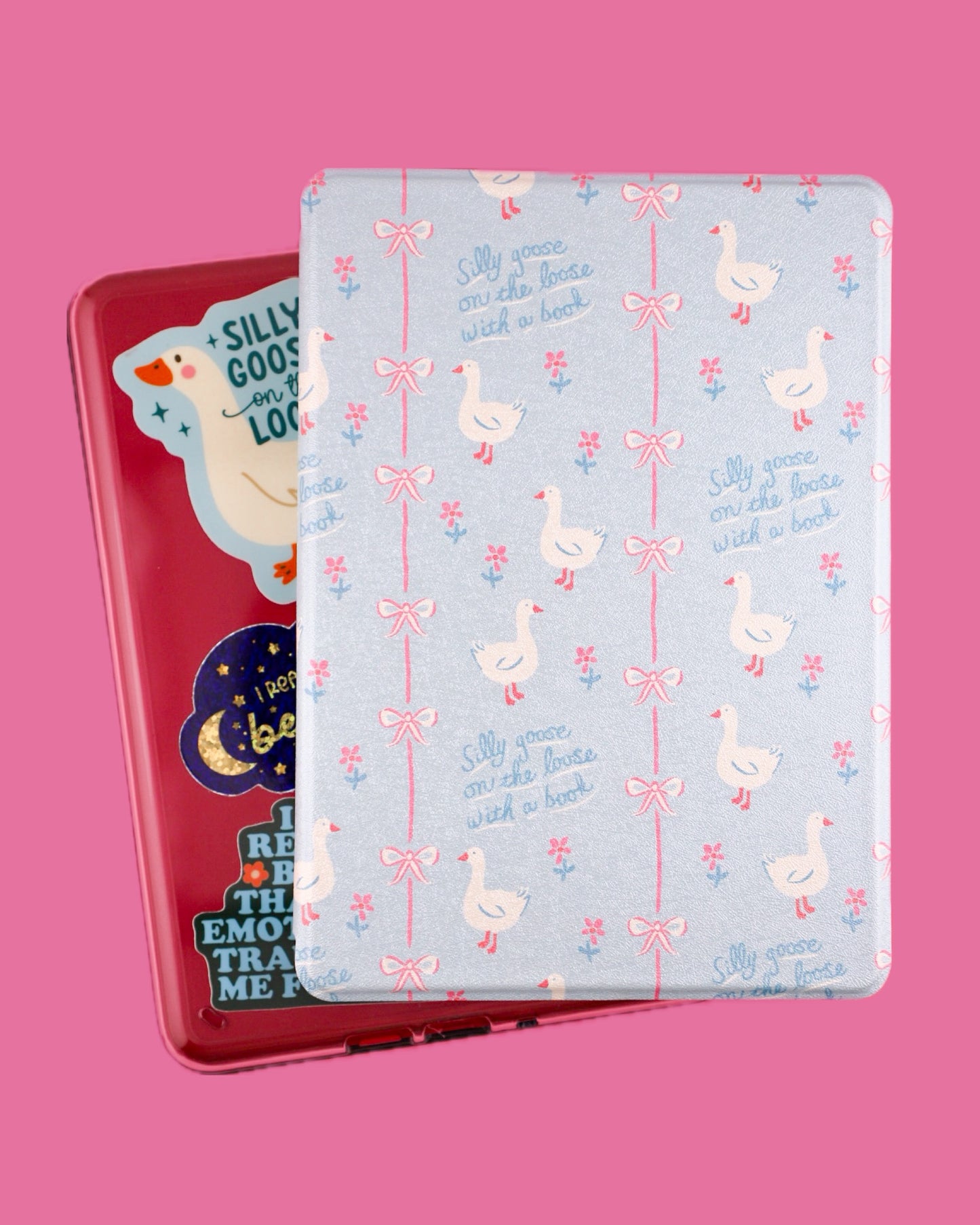 Silly Goose On The Loose Clear Back Kindle Case