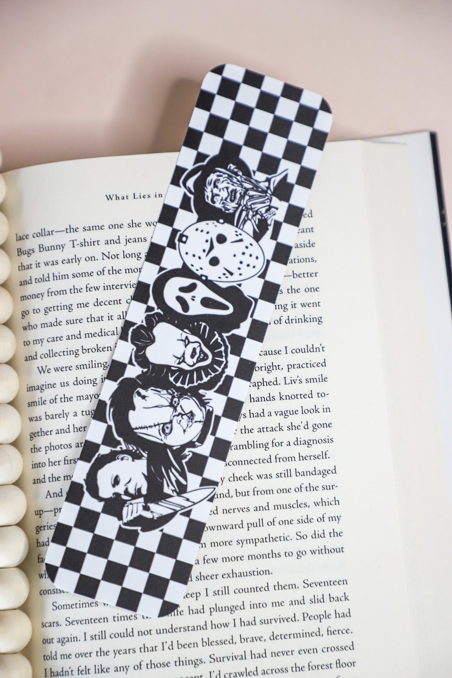 Halloween Killers Checkered Bookmark