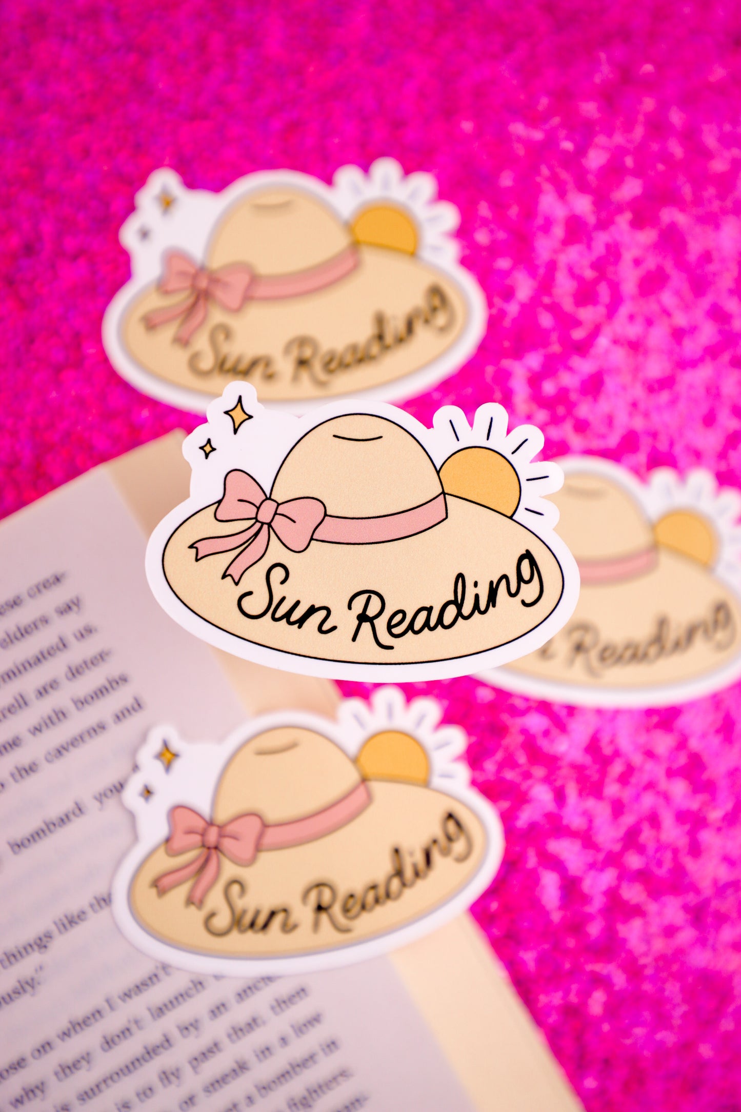 Sun Reading Sticker