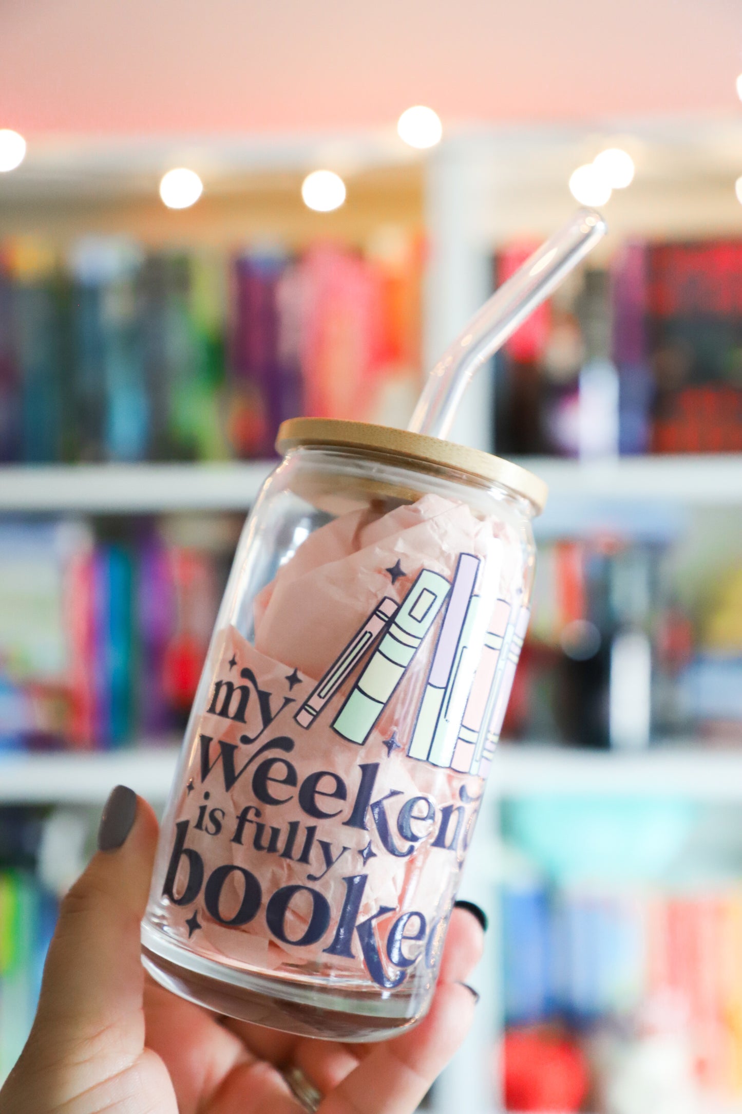 My Weekend Is Booked Glass Cup