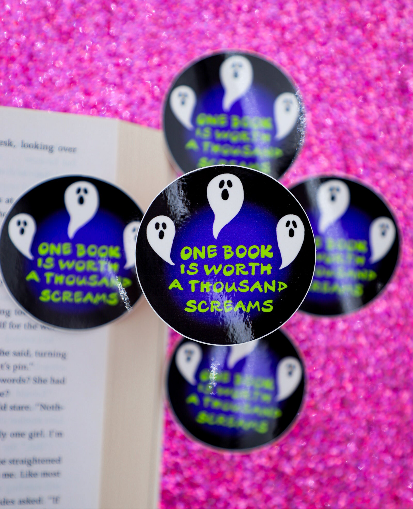 One Book Is Worth A Thousand Screams Sticker