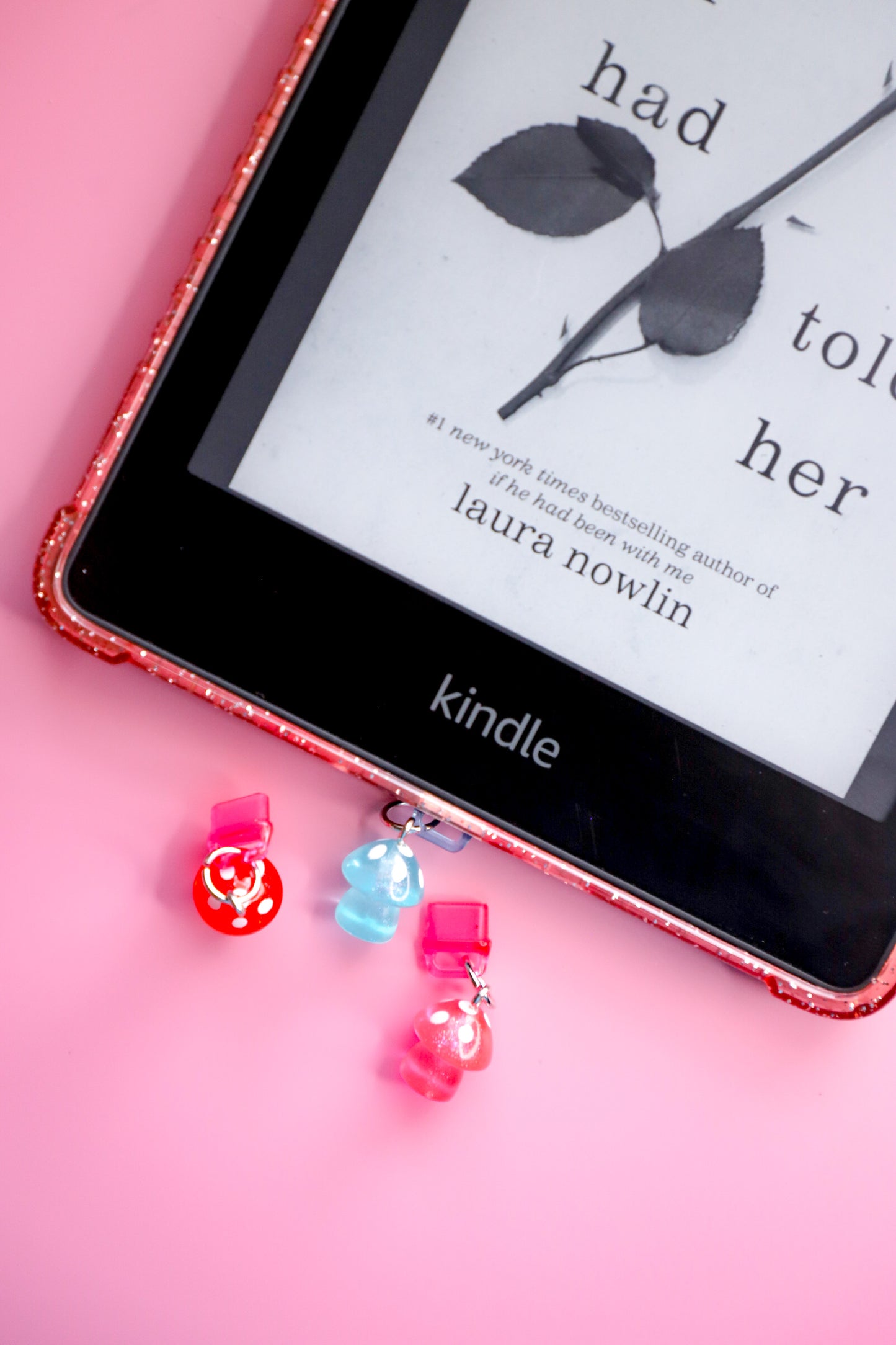 Glow In the Dark Mushroom Kindle Charm