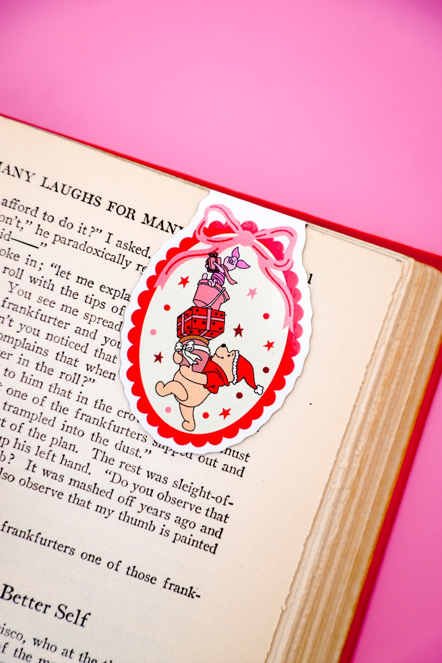 Silly Bear Christmas Magnetic Bookmark
