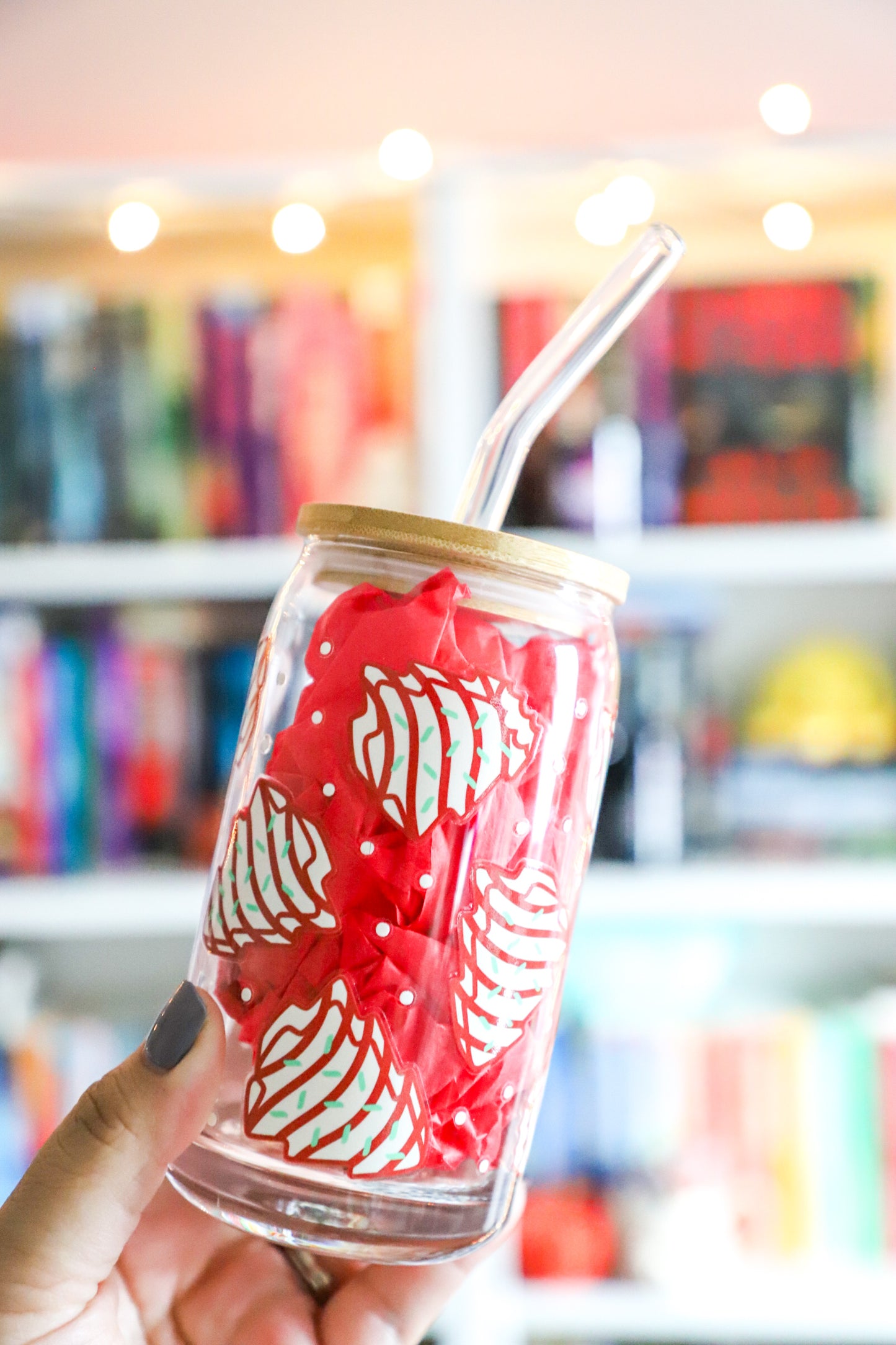 Christmas Tree Cakes Glass Cups