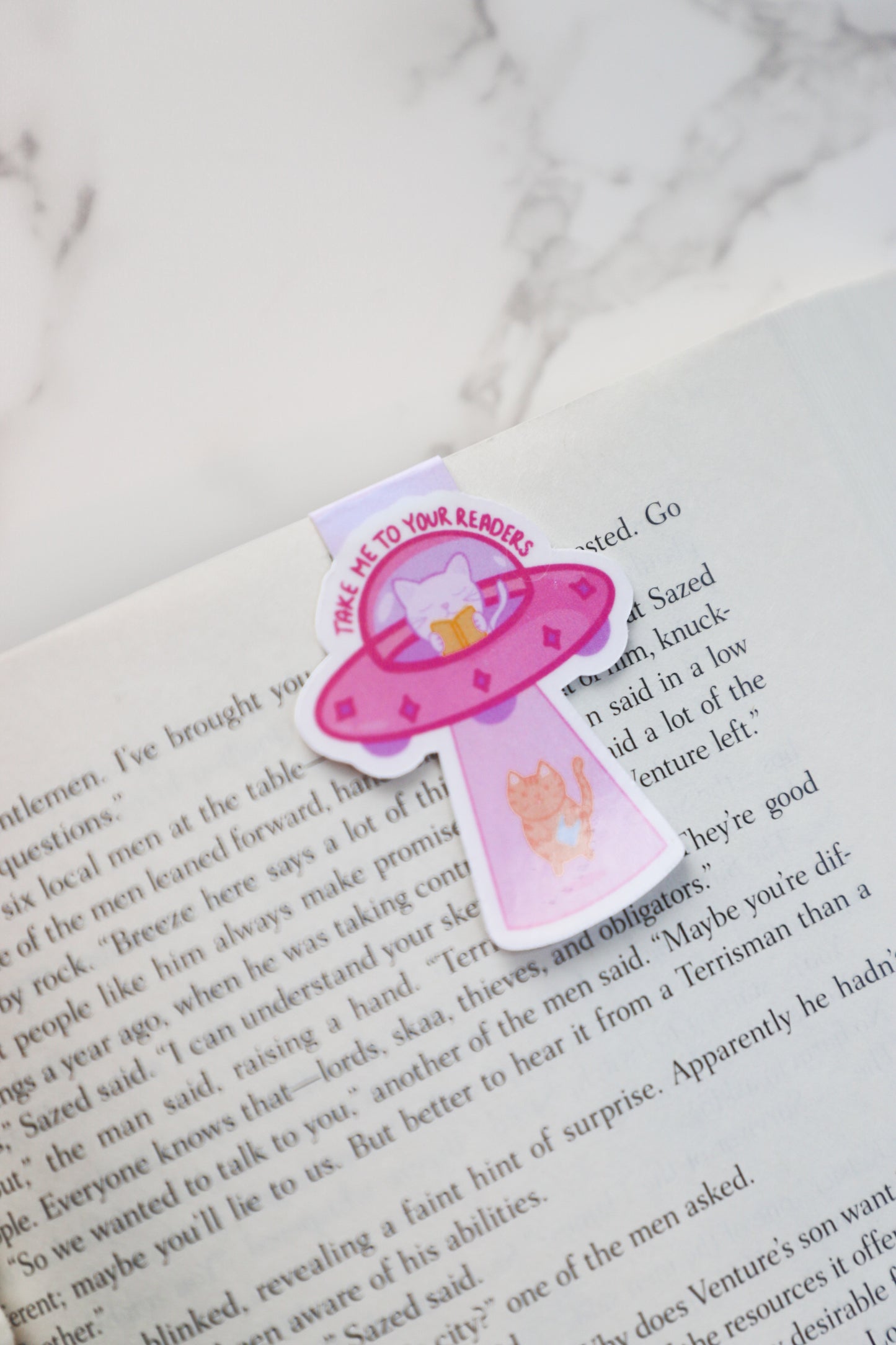 Take Me To Your Readers Holographic Bookmark