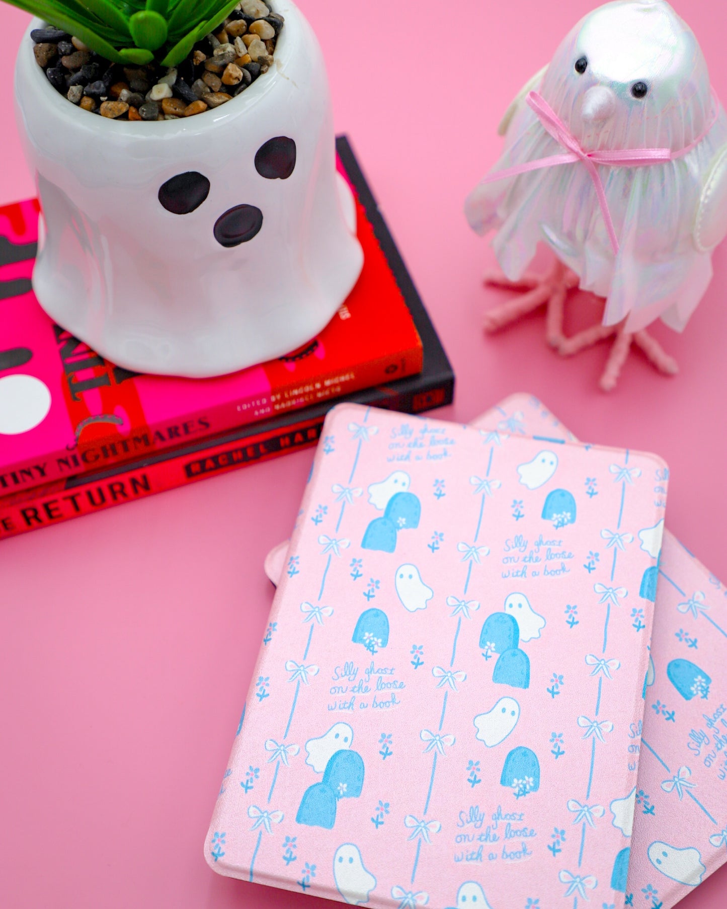 Silly Ghost on the Loose Clear Back Kindle Case