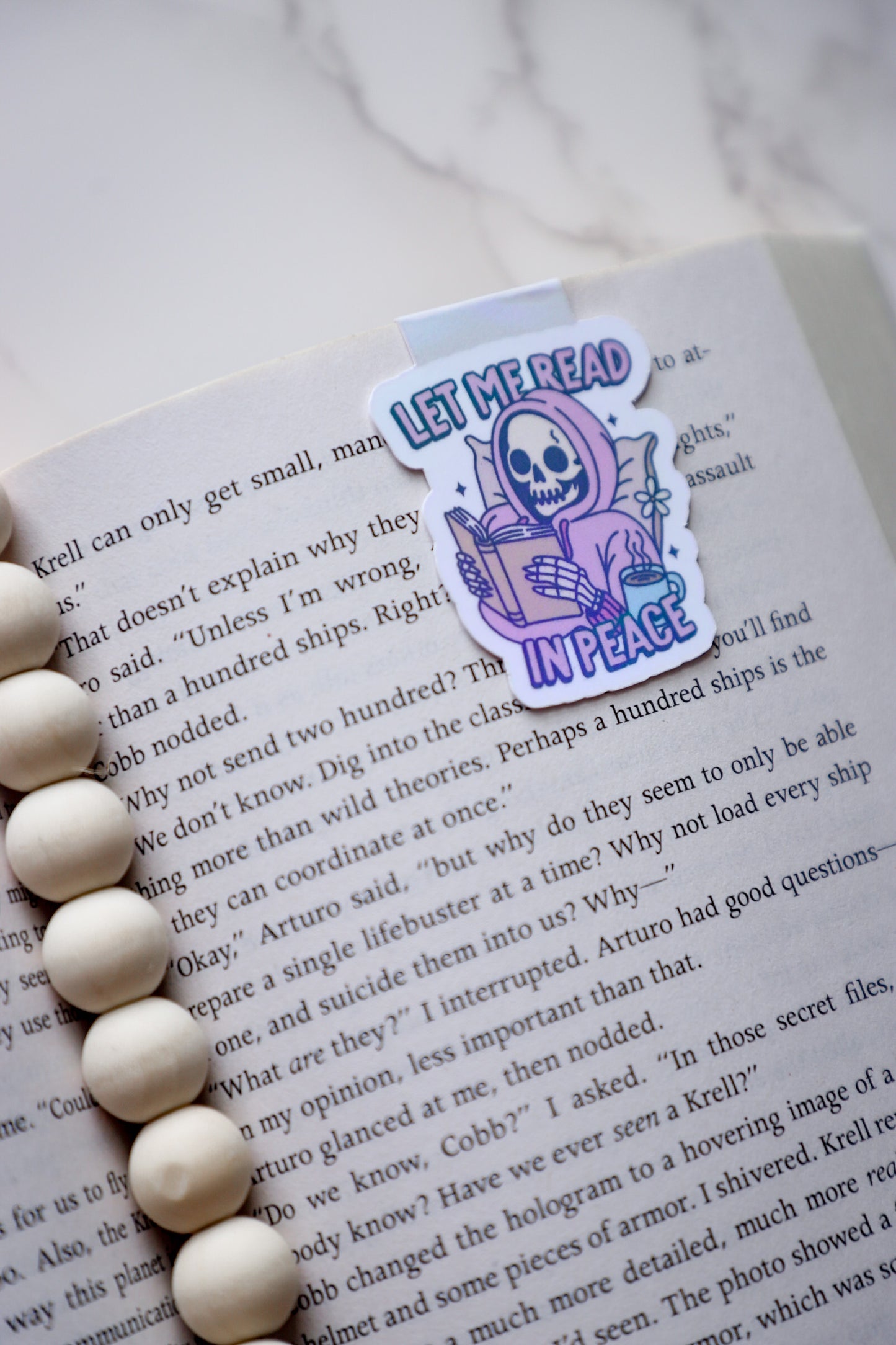 Let Me Read In Peace Hologrpahic Magnetic Bookmarks