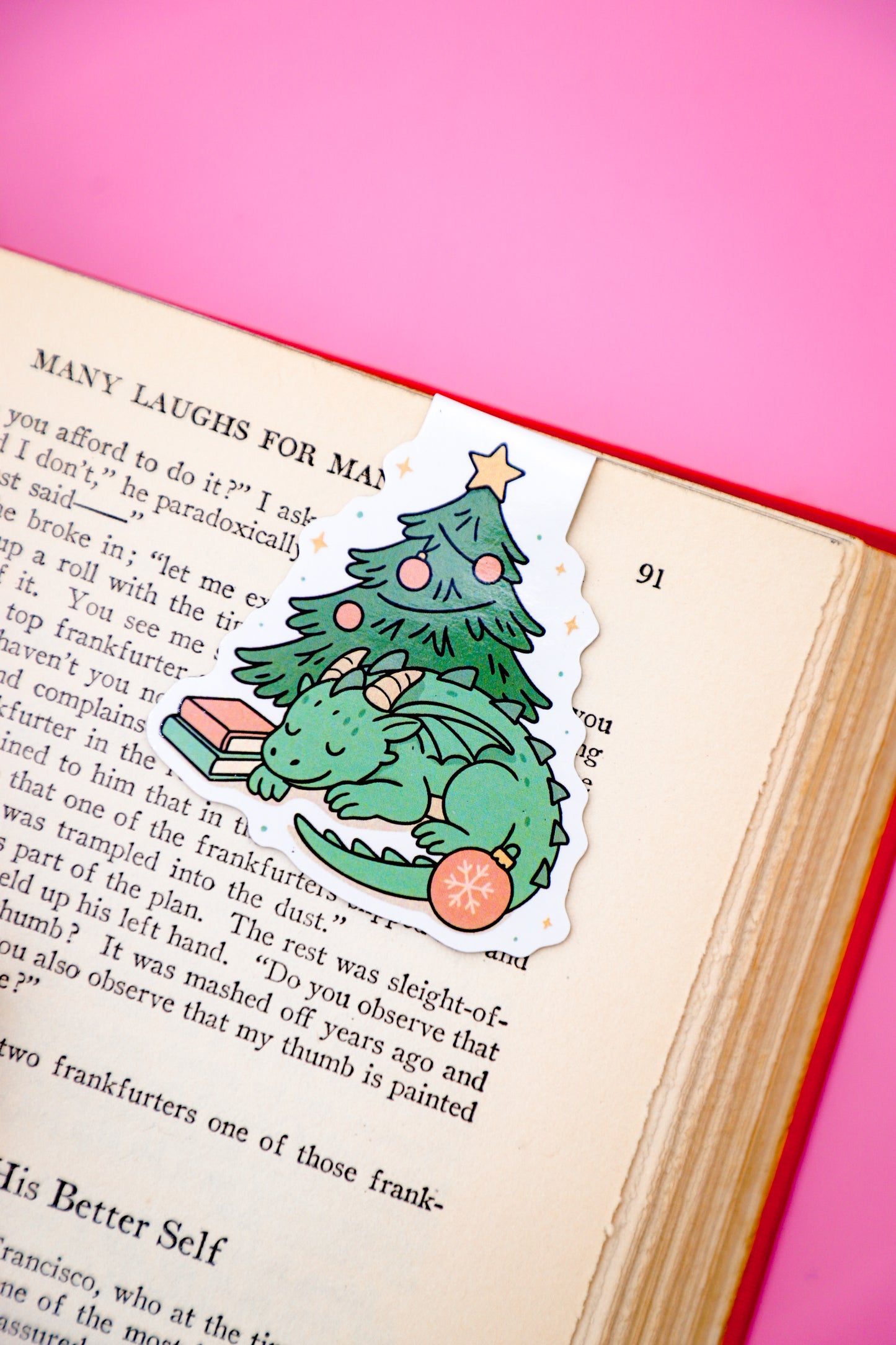 Cozy Dragon Magnetic Bookmark