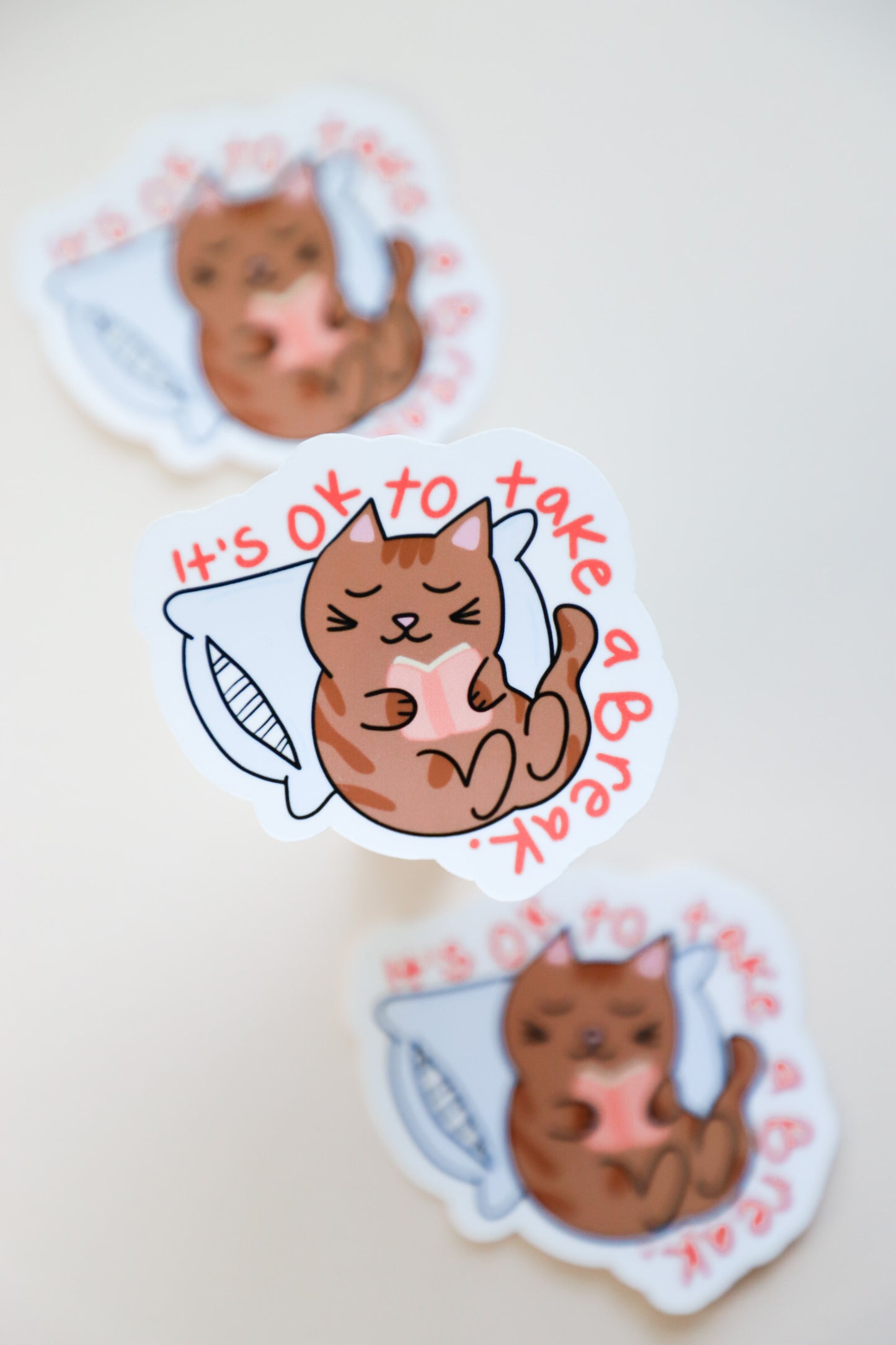 It's OK To Take A Break Cat Sticker