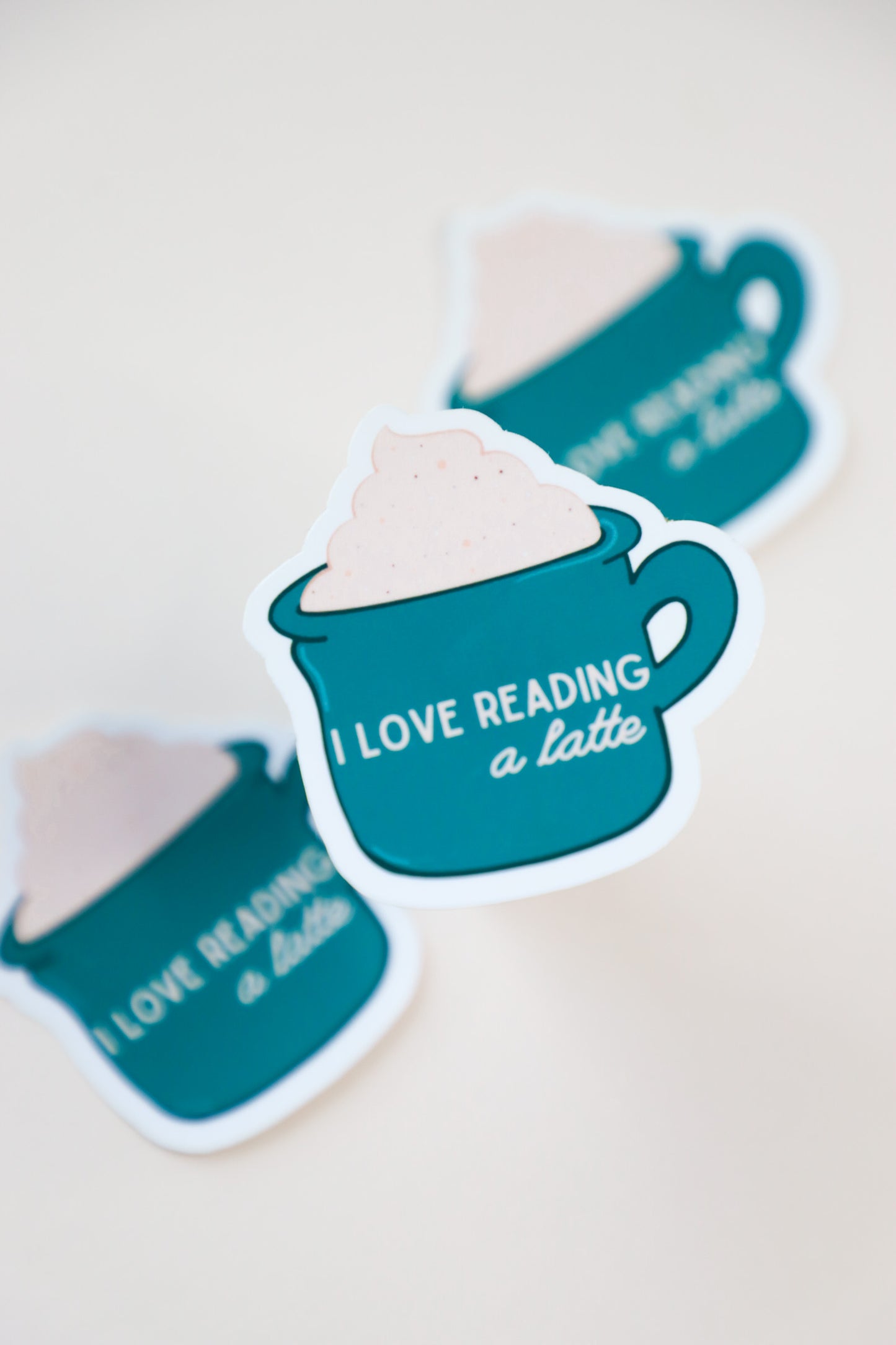 I Love Reading A Latte Sticker