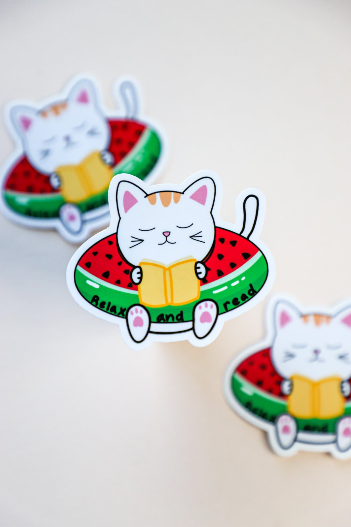 Relax and Read Sticker
