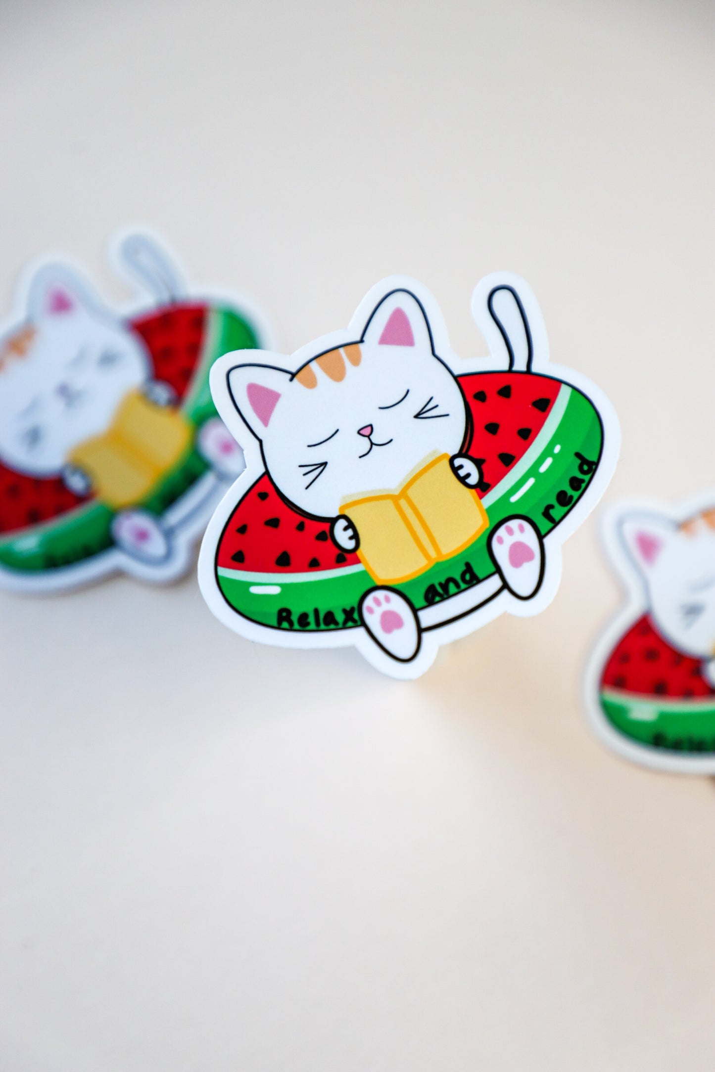 Relax and Read Sticker