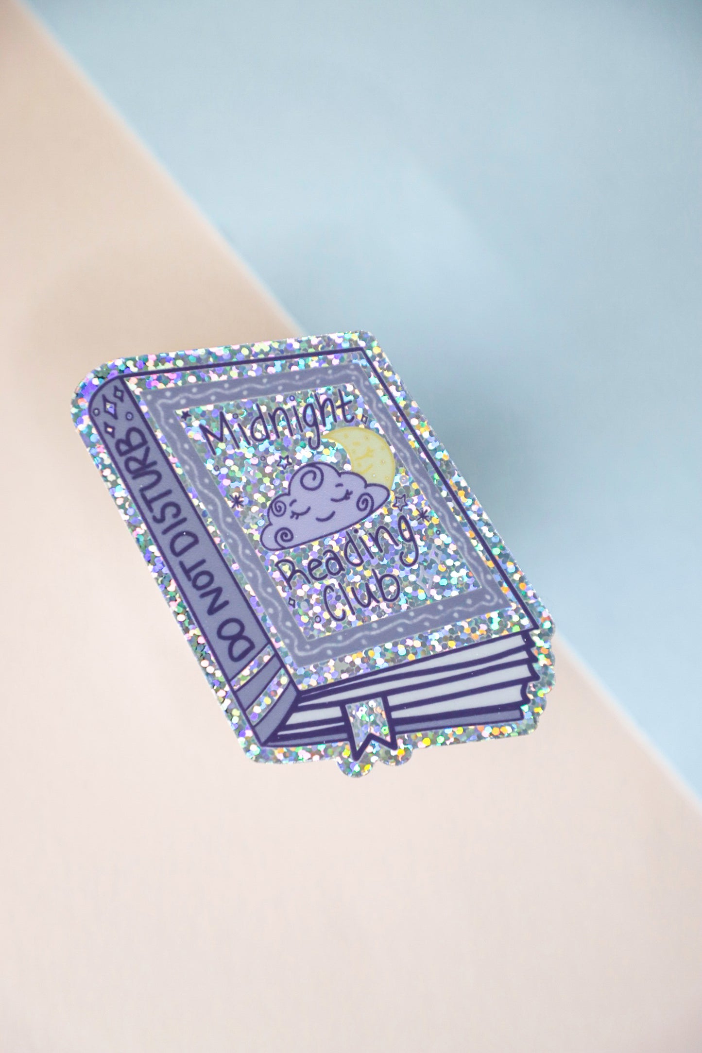 Midnight Reading Club Glitter Sticker