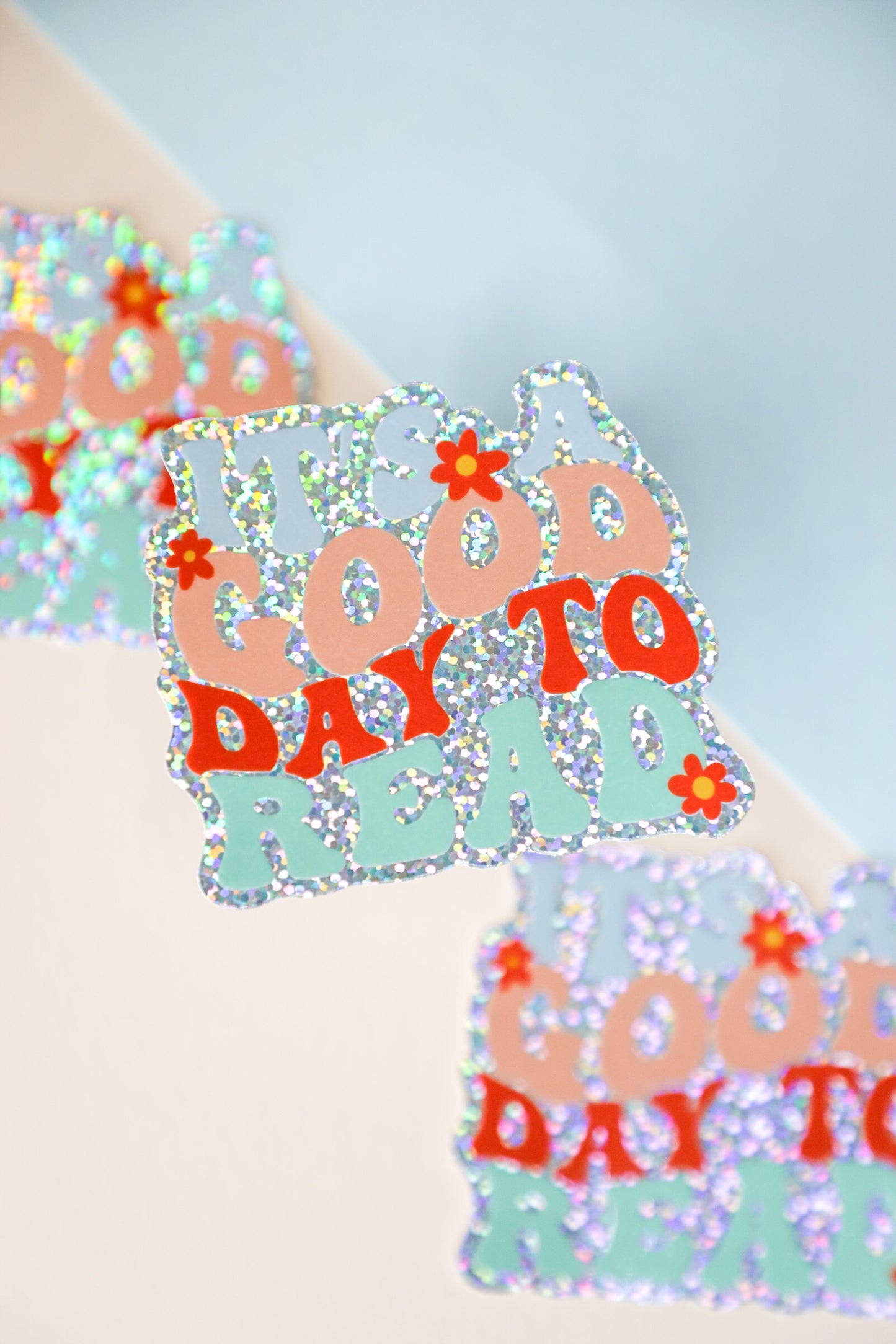 It's A Good Day To Read A Book Glitter Sticker
