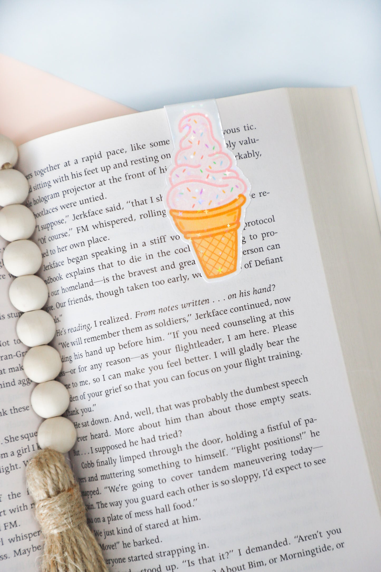 Ice Cream Glitter Magnetic Bookmark