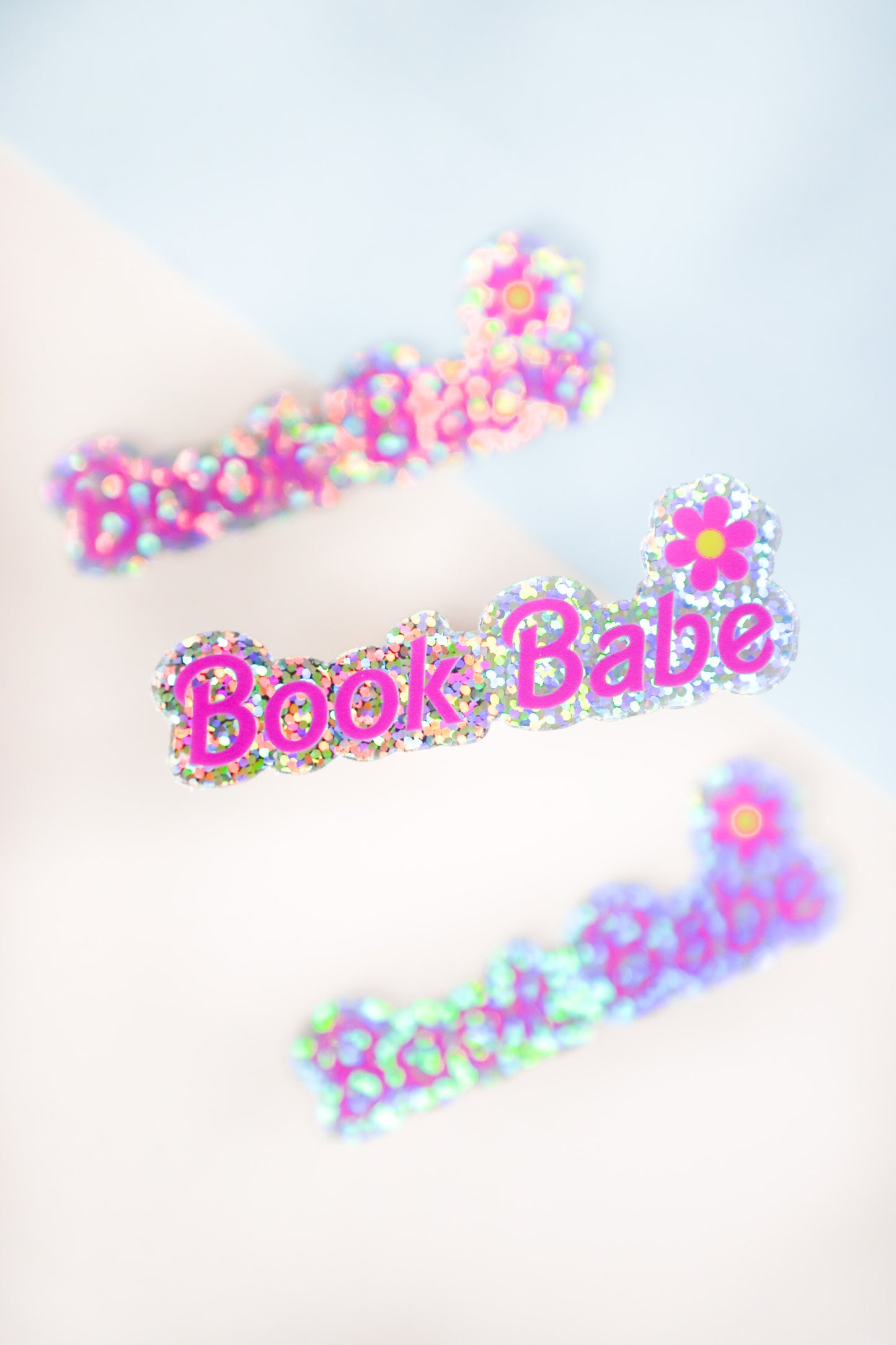 Book Babe Glitter Sticker