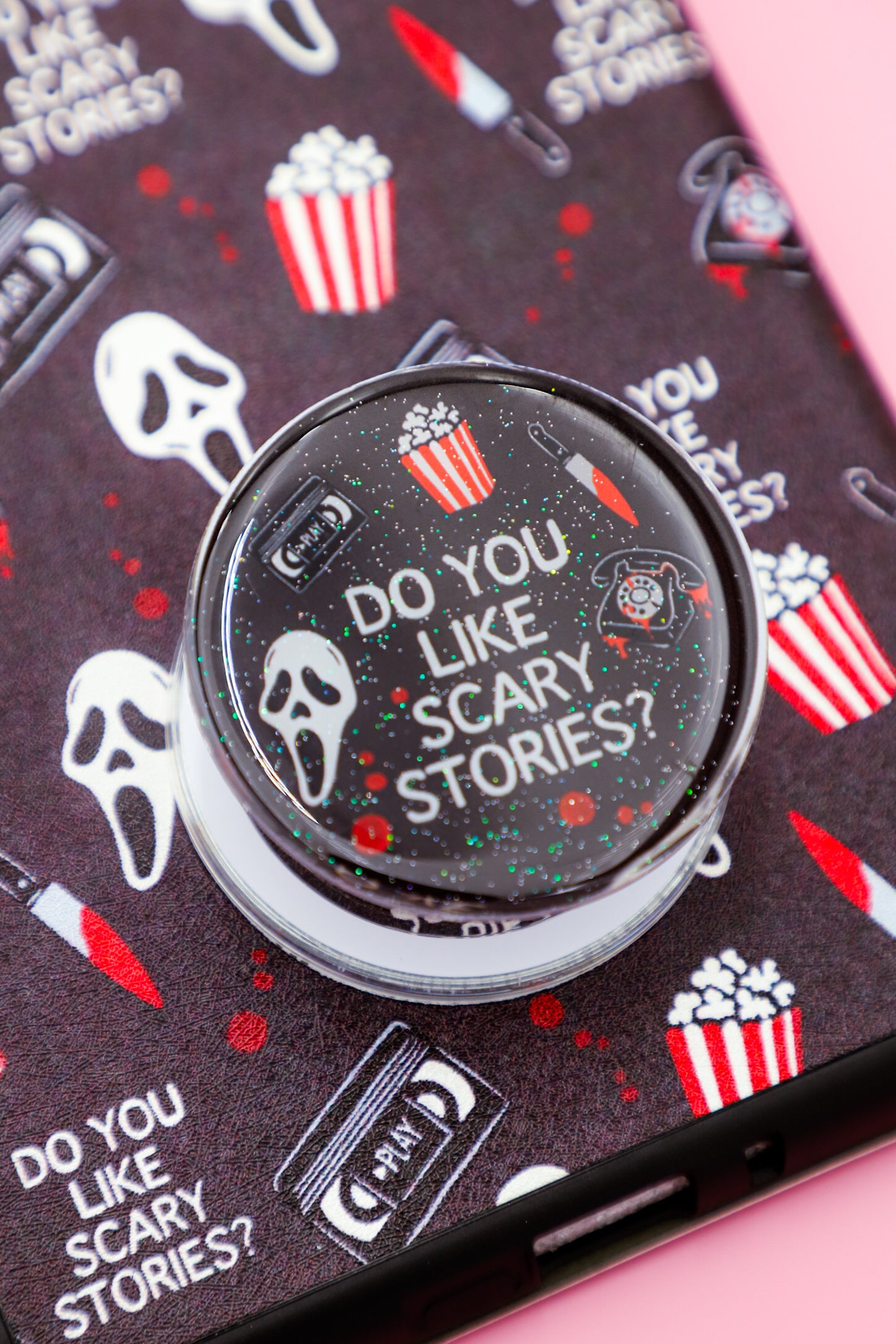 Do You Like Scary Stories Glitter MagSafe Phone Grip