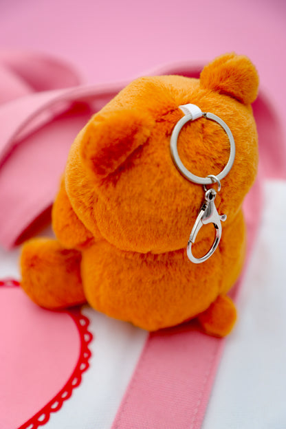 Bookish Teddy Bear Keychain Plushie