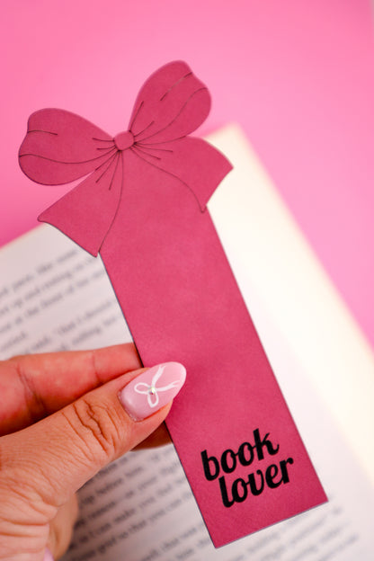 Book Lover Faux Leather Bookmark
