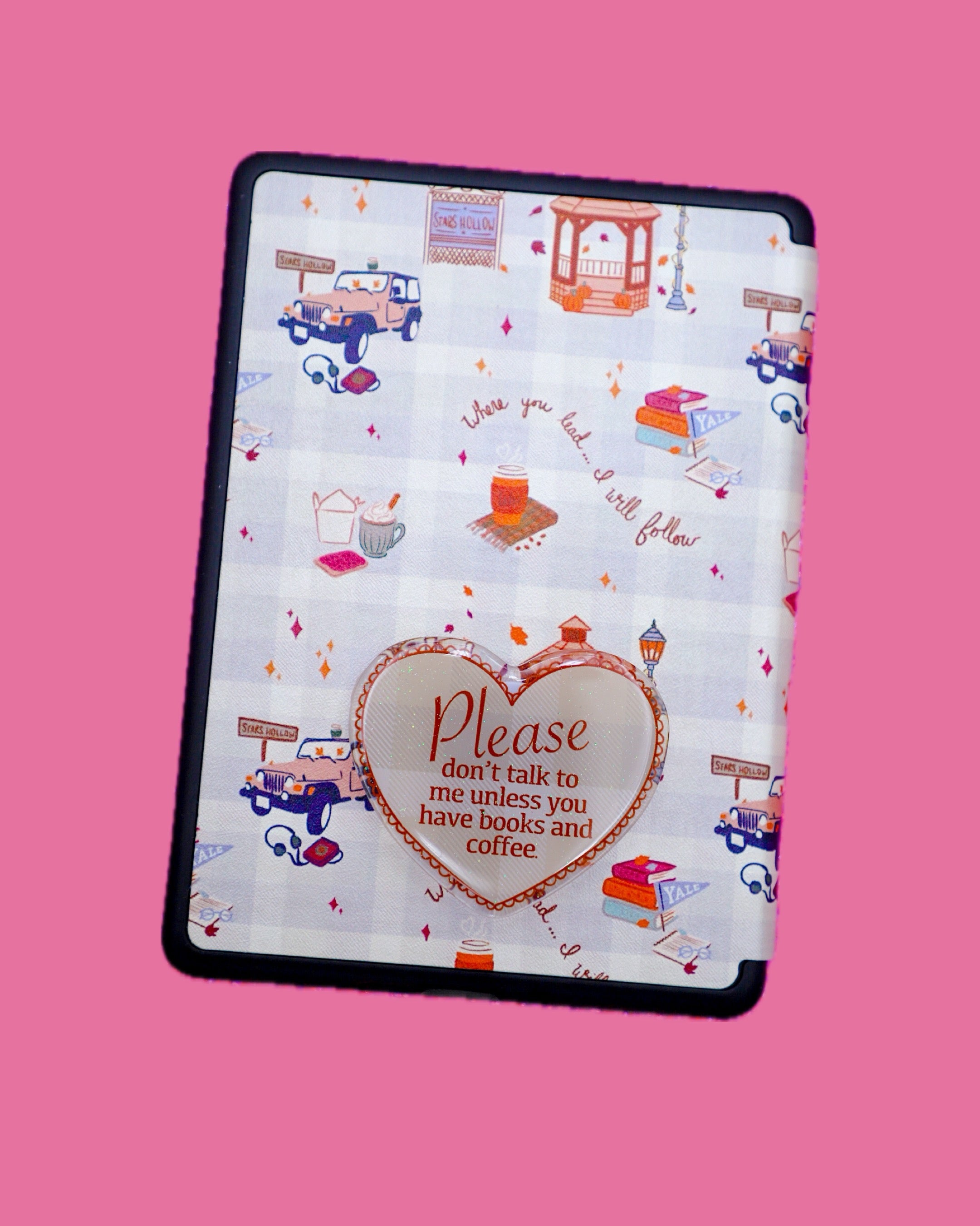 Please Don't Talk To Me Unless You Have Books and Coffee Glitter Adhesive Grip