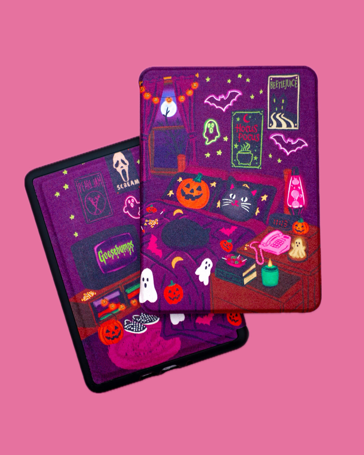 90s Halloween Bedroom Kindle Case