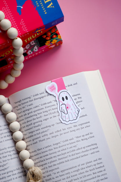 Book Lover Ghost Magnetic Bookmark