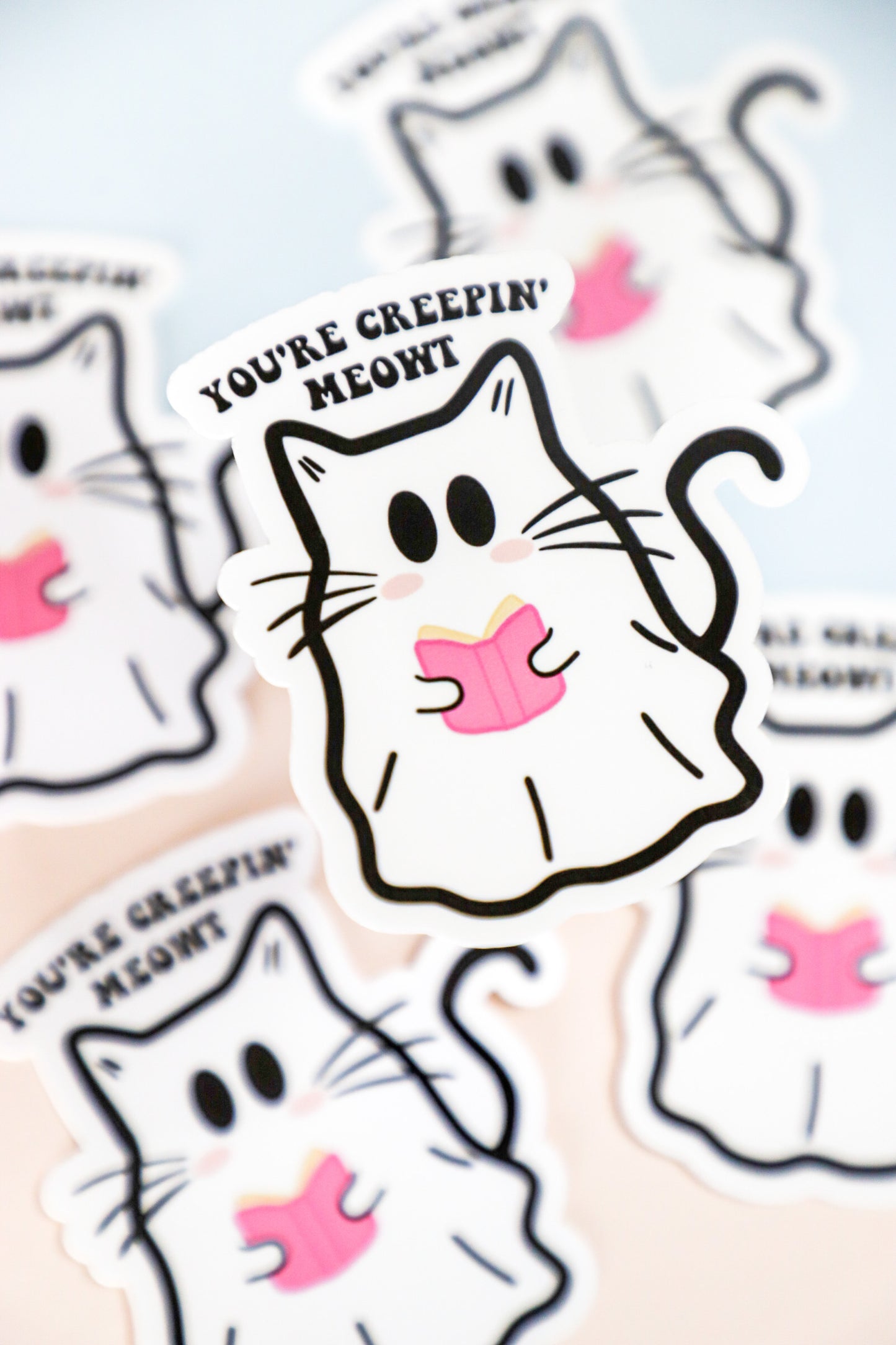 You're Creepin Meowt Cat Ghost Sticker