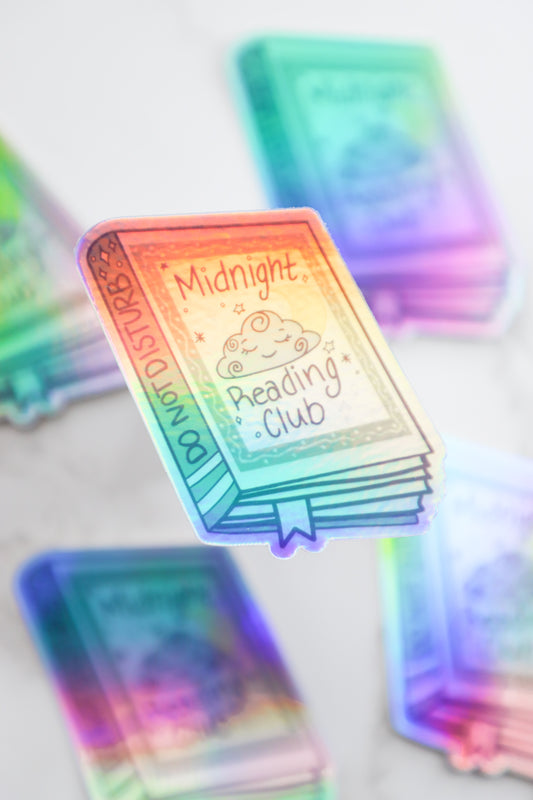 Midnight Reading Club Holographic Sticker