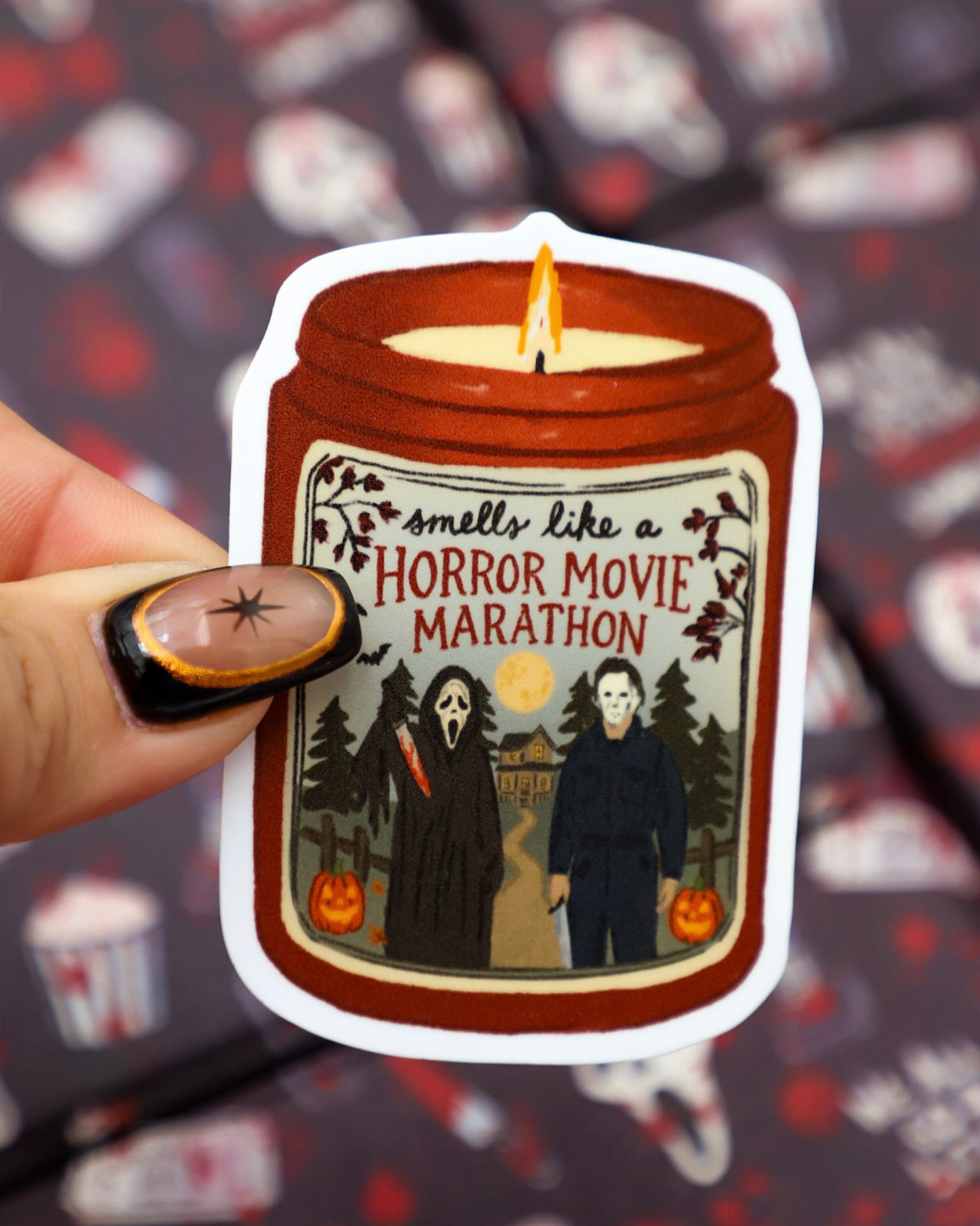 Smells Like a Horror Movie Marathon Sticker