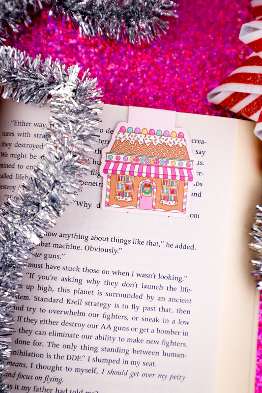 Gingerbread Bookshop Magnetic Bookmark