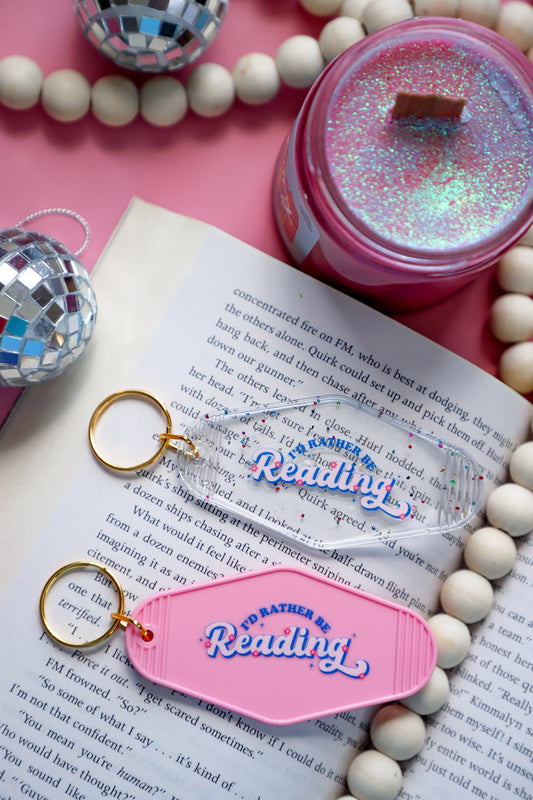 I'd Rather Be Reading Keychain