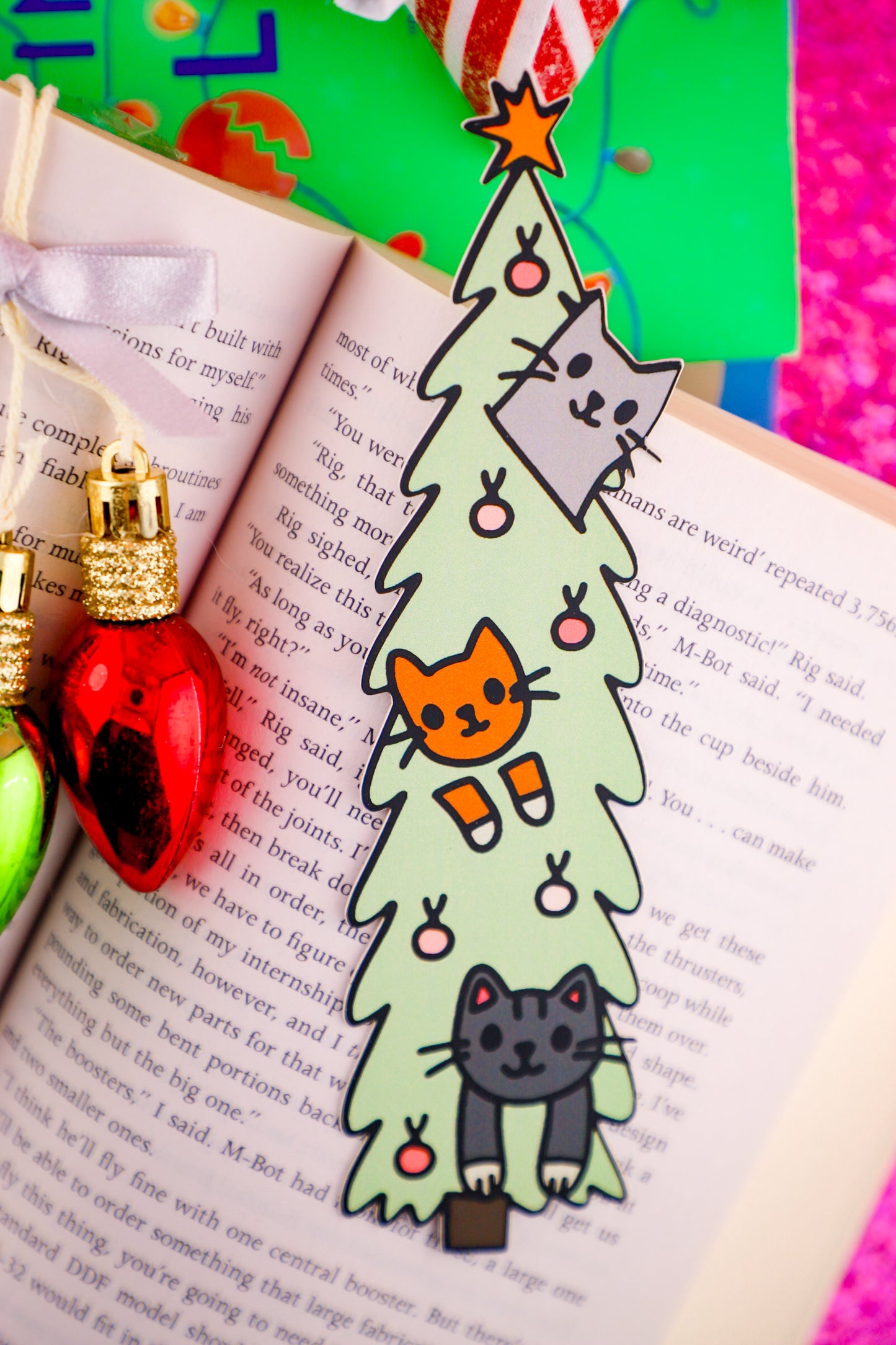 Catmas Tree Bookmark