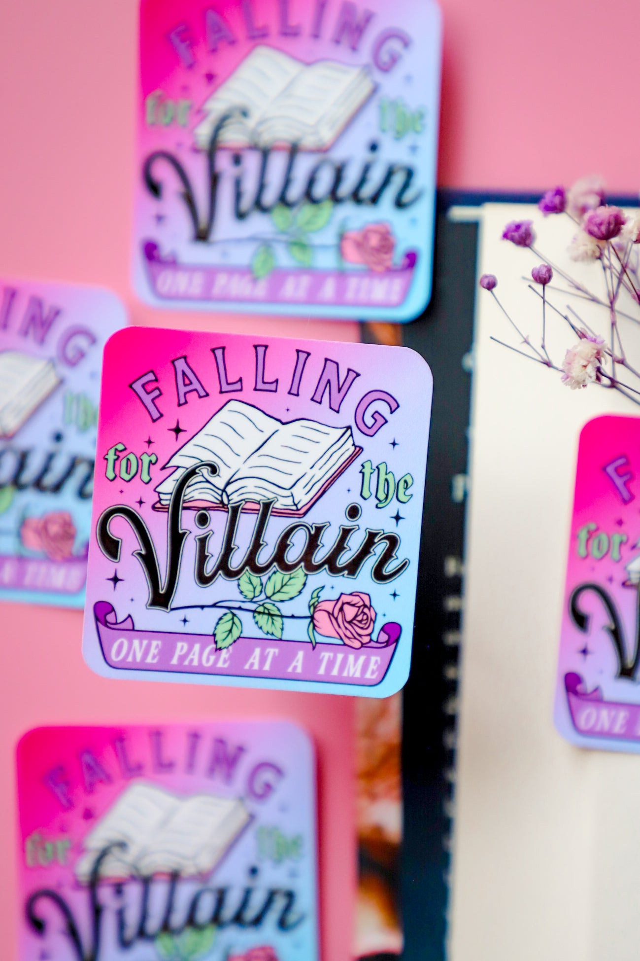 Falling For The Villain One Page At A Time Sticker