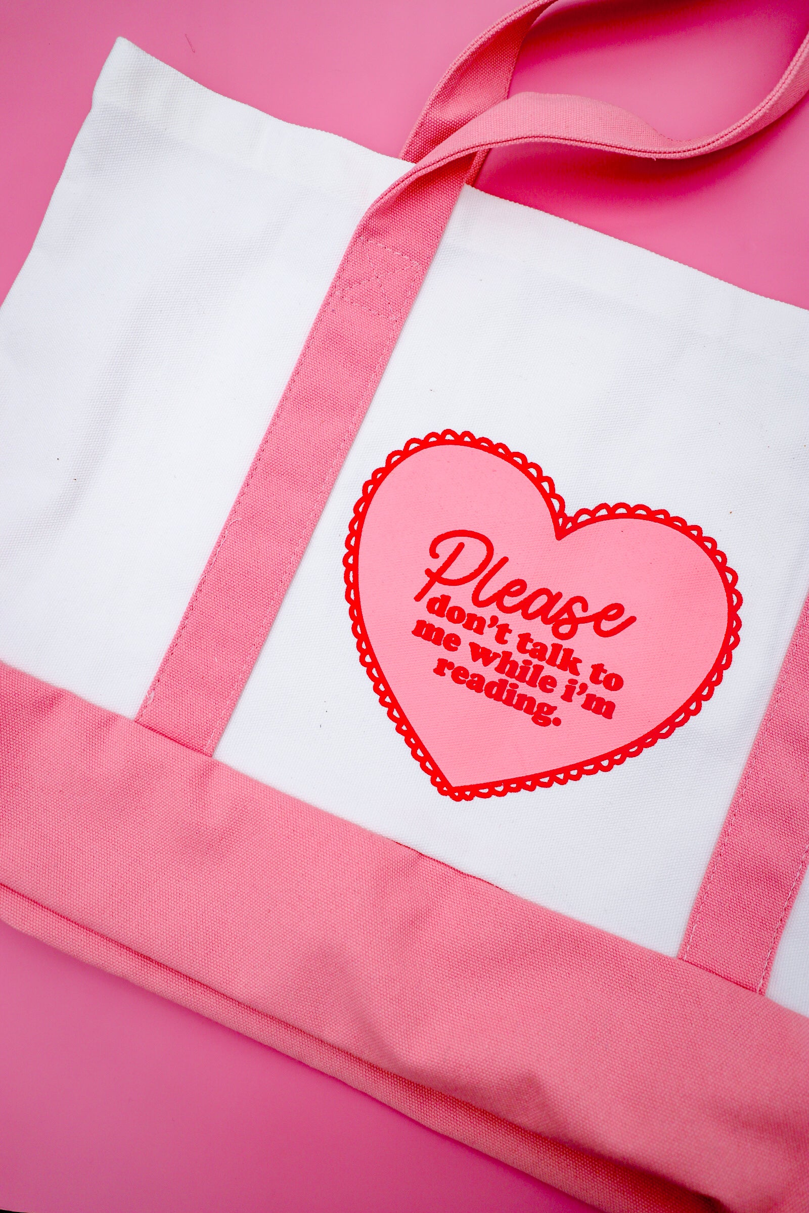 Please Don't Talk to Me While I'm Reading Canvas Tote Bag