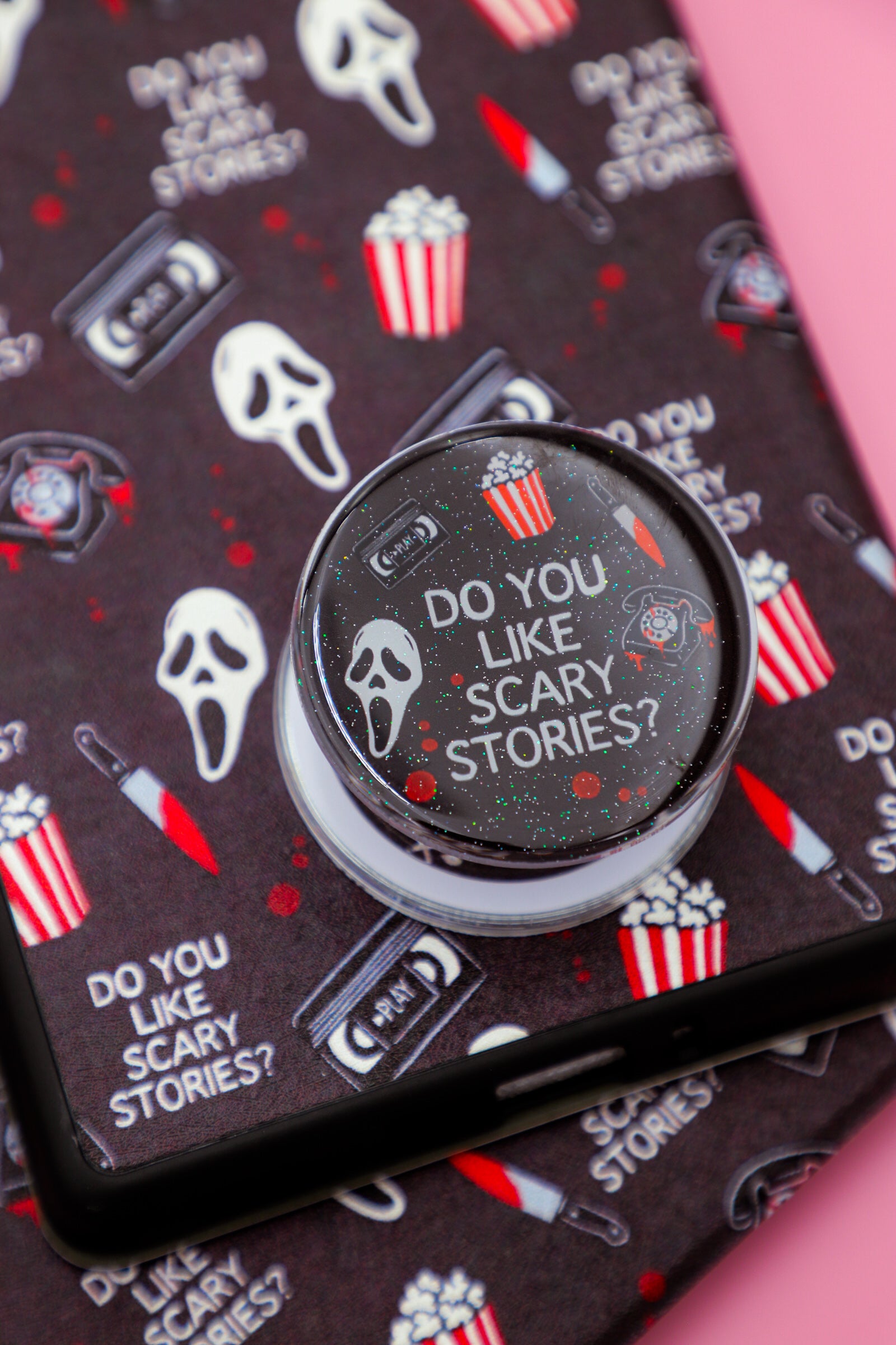 Do You Like Scary Stories Glitter MagSafe Phone Grip