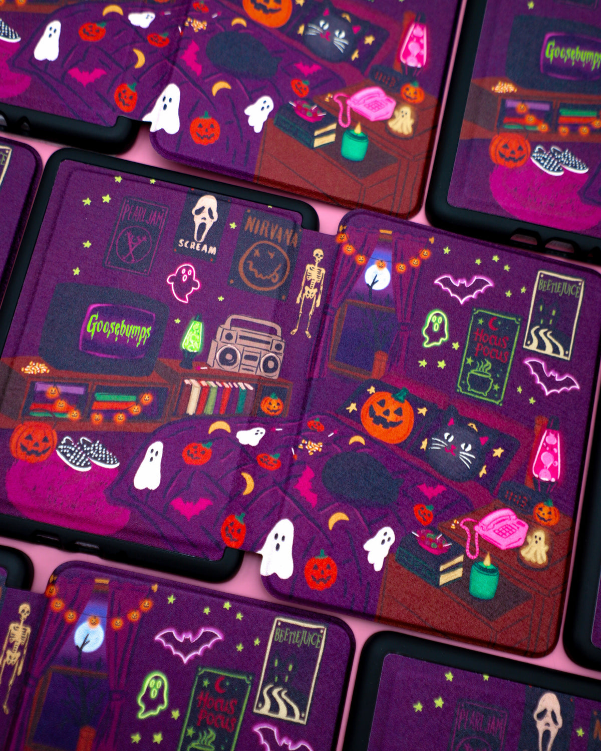 90s Halloween Bedroom Kindle Case
