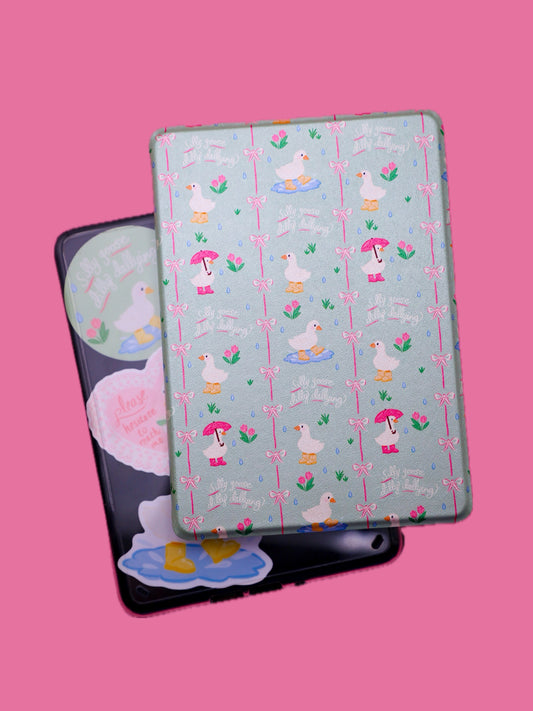 Silly Goose Dilly Dallying Clear Back Kindle Case