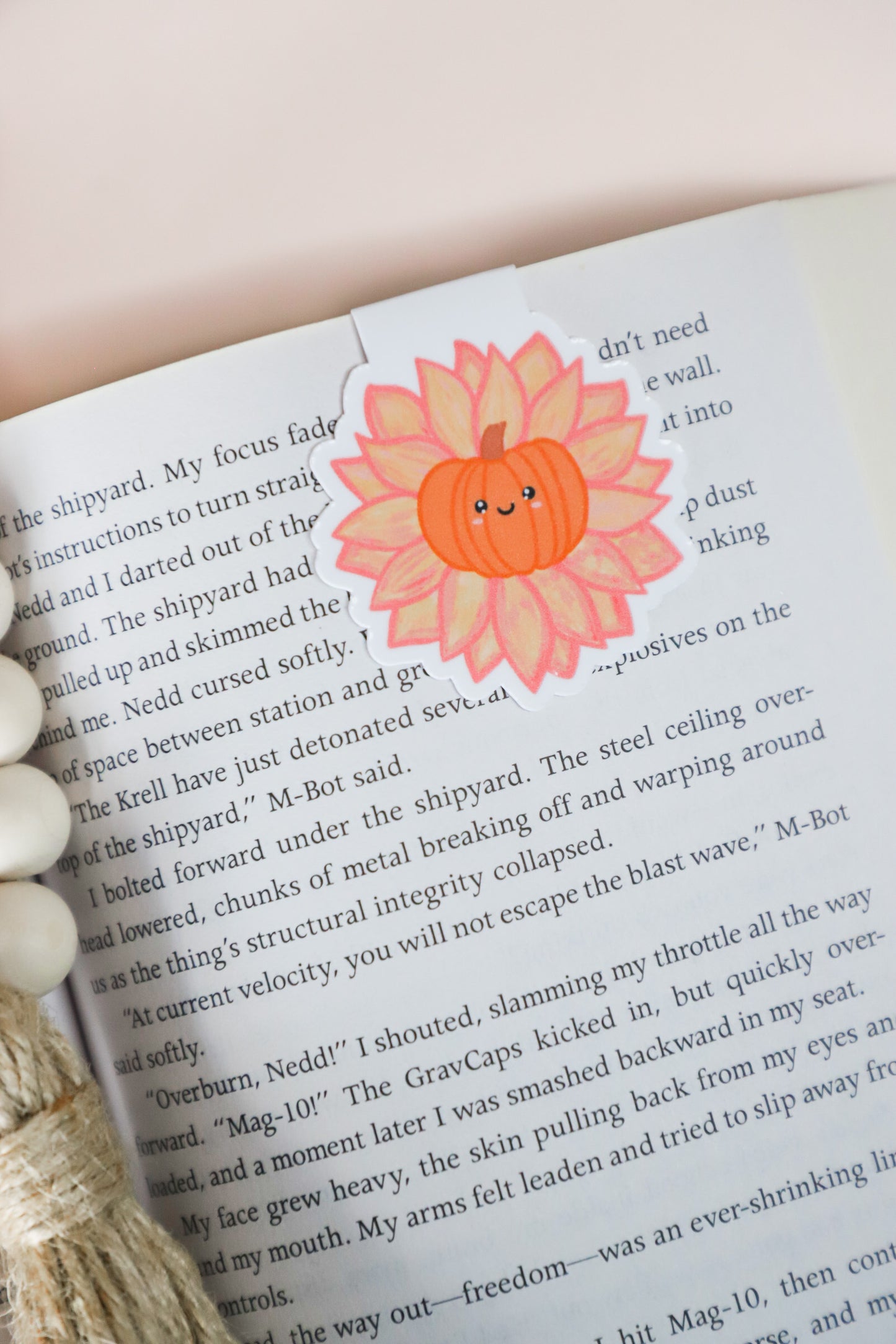 Flower Pumpkin Magnetic Bookmark