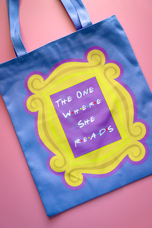 The One Where She Reads Canvas Tote Bag