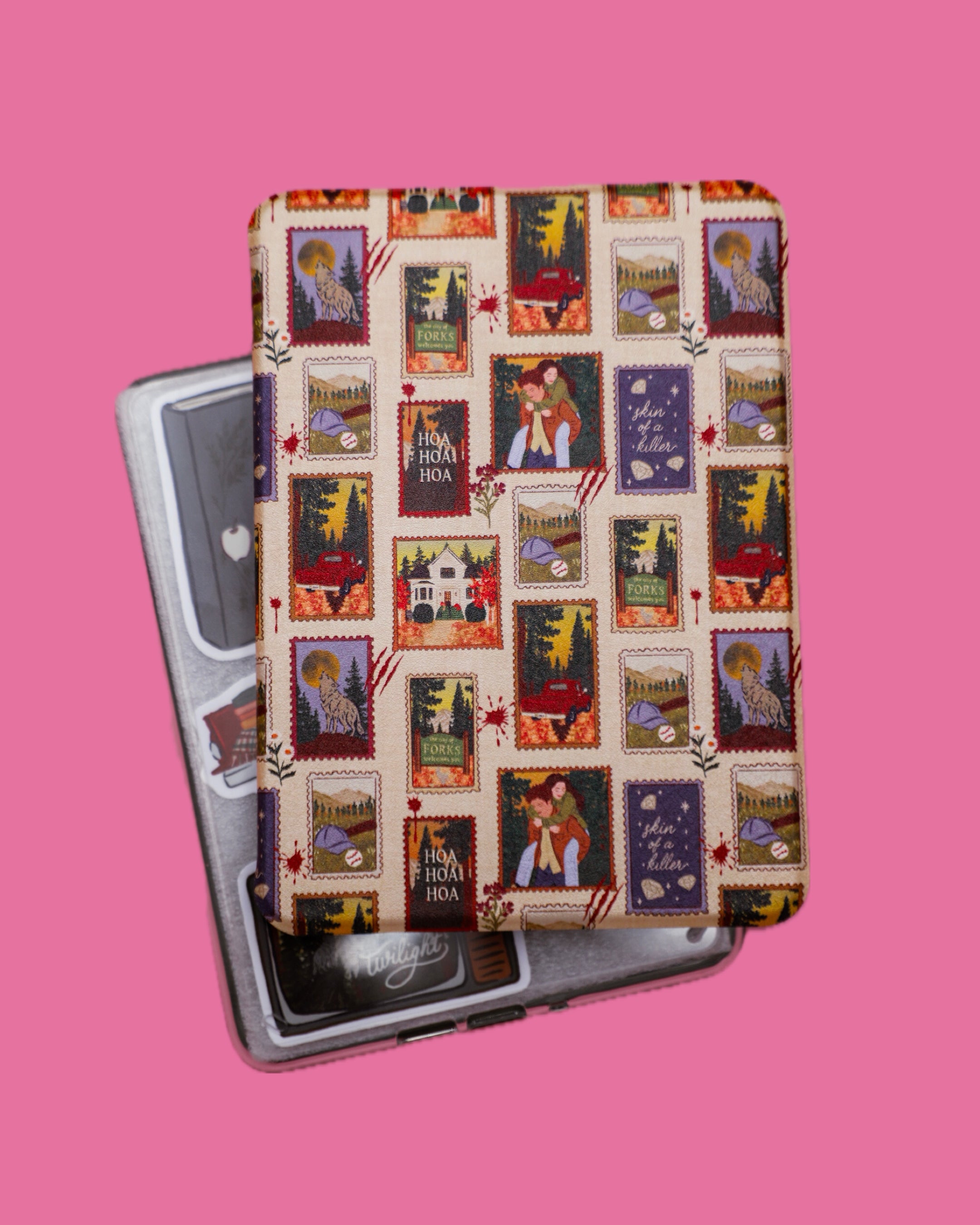Hoa Hoa Hoa Season Stamps Clear Back Kindle Case