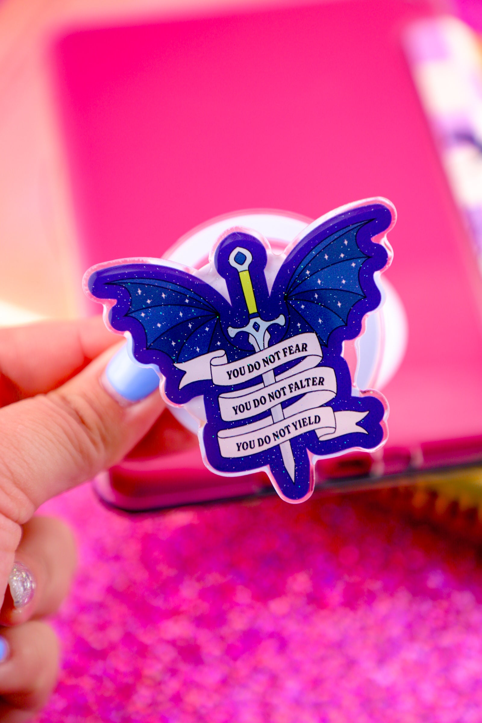 You Do Not Yield Glitter Adhesive Grip