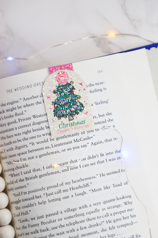 Christmas Taylor's Version Glitter Magnetic Bookmark