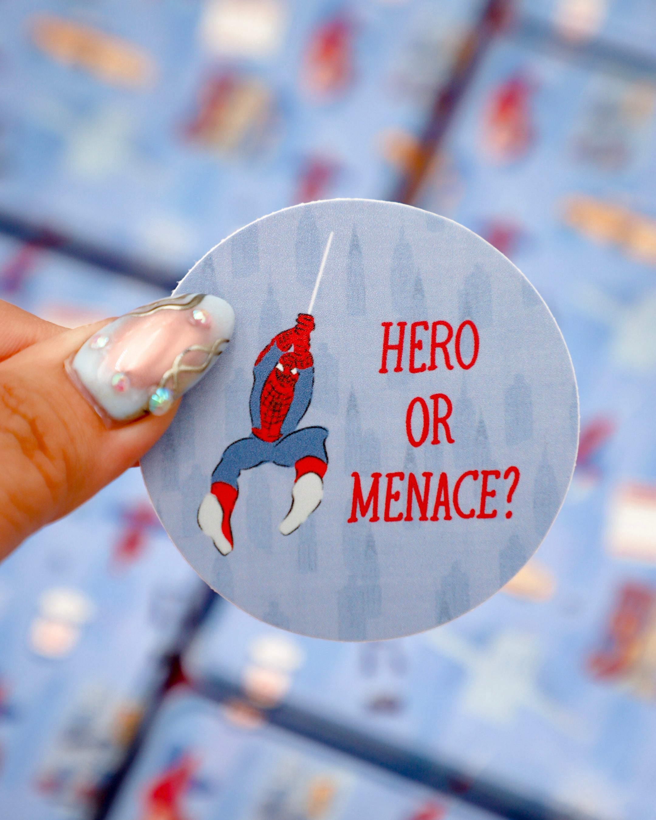 Hero or Menace Sticker