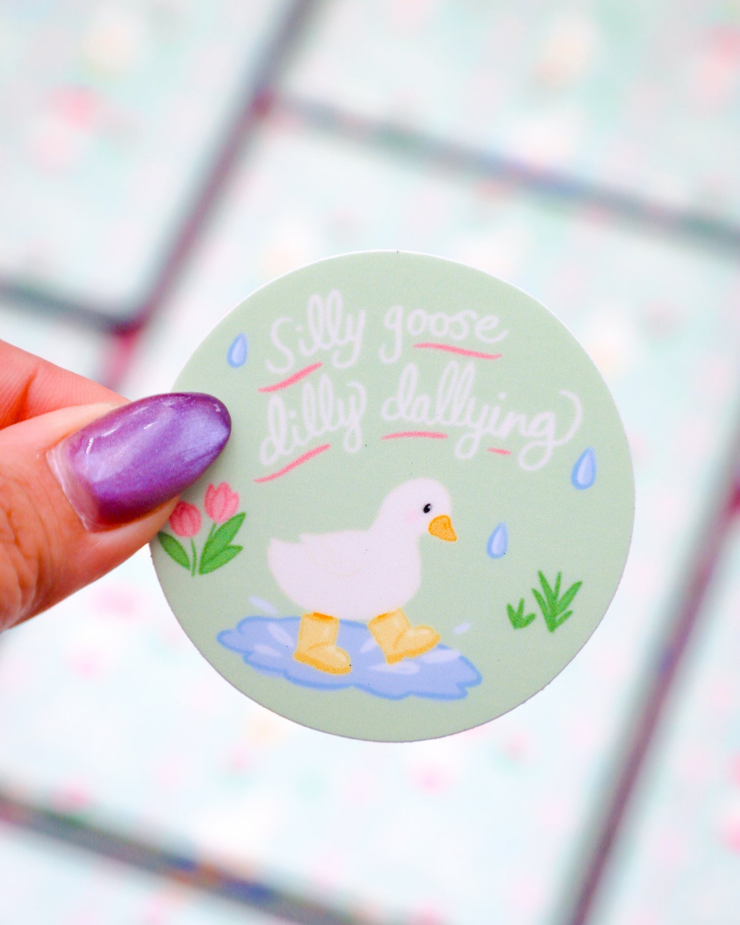 Silly Goose Dilly Dallying Sticker