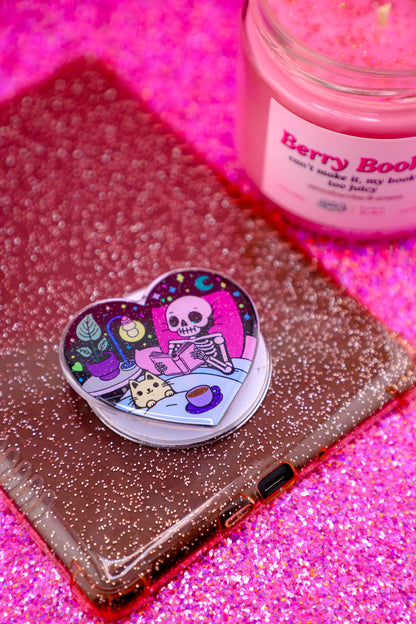 Cozy Skeleton Glitter Phone Grip