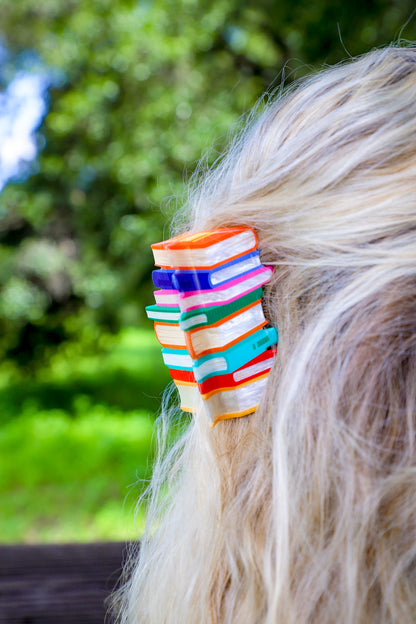 Book Stack Hair Claw