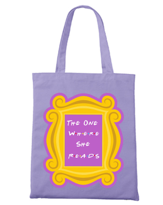 The One Where She Reads Canvas Tote Bag PREORDER