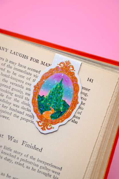 Emerald Enchantment Glitter Magnetic Bookmark